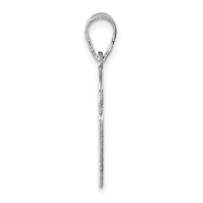 14K White Gold 14Kw New Jersey State Pendant