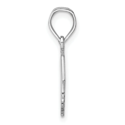 Sterling Silver Silver/Rhodium Plated South Carolina State Pendant