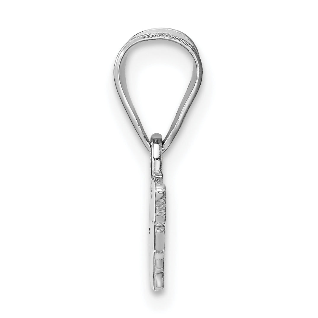 Sterling Silver Silver/Rhodium Plated Tennessee State Pendant