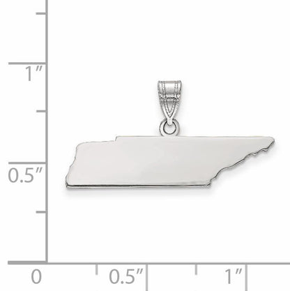 14K White Gold 14Kw Tennessee State Pendant