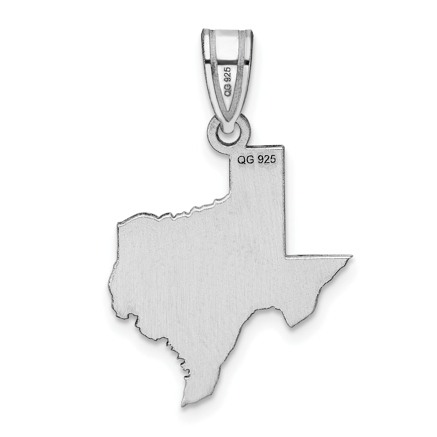 14K White Gold 14Kw Texas State Pendant