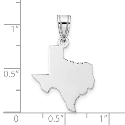 14K White Gold 14Kw Texas State Pendant