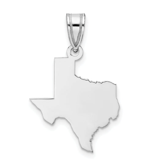 14K White Gold 14Kw Texas State Pendant
