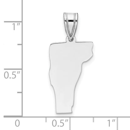 14K White Gold 14Kw Vermont State Pendant