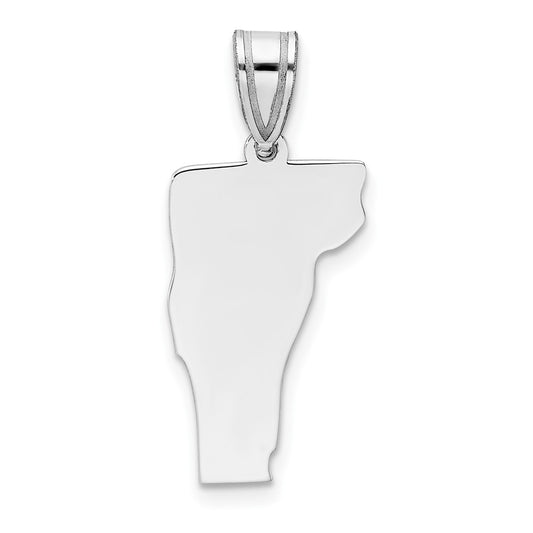 14K White Gold 14Kw Vermont State Pendant