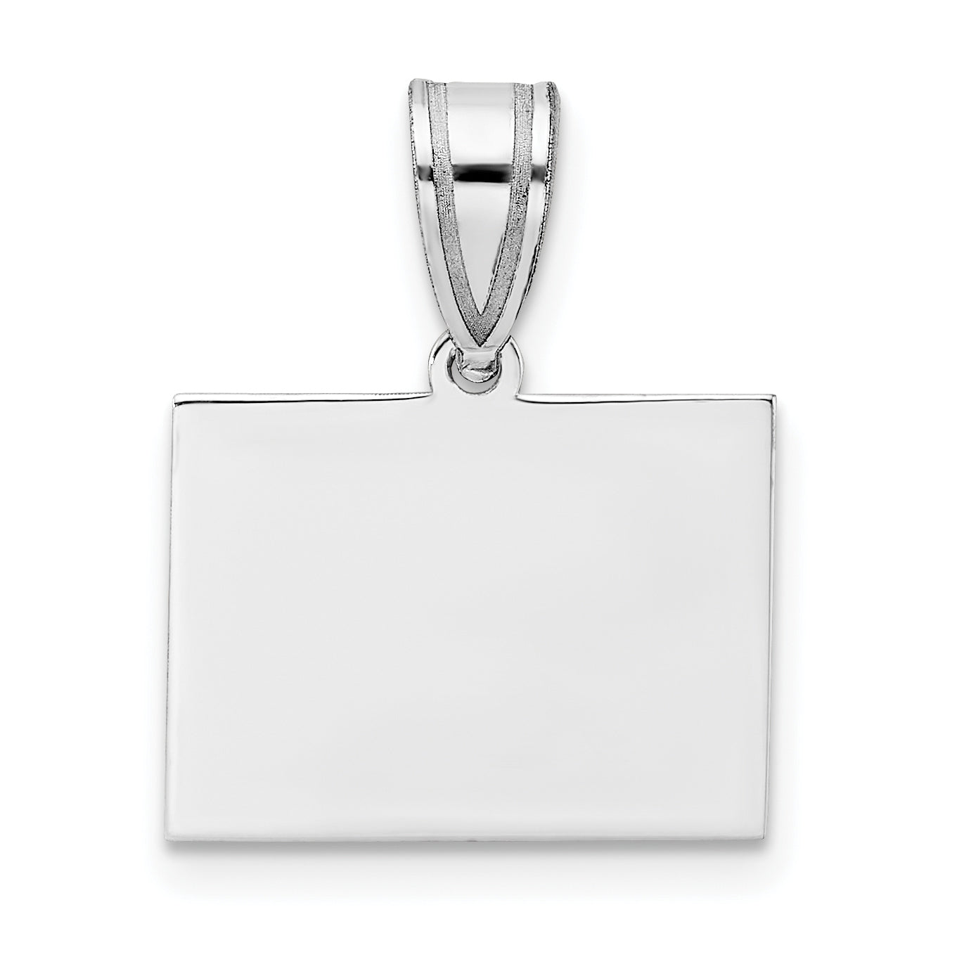 14K White Gold 14Kw Wyoming State Pendant
