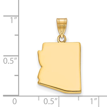 Gold Plated Sterling Silver/Gold Arizona State Pendant