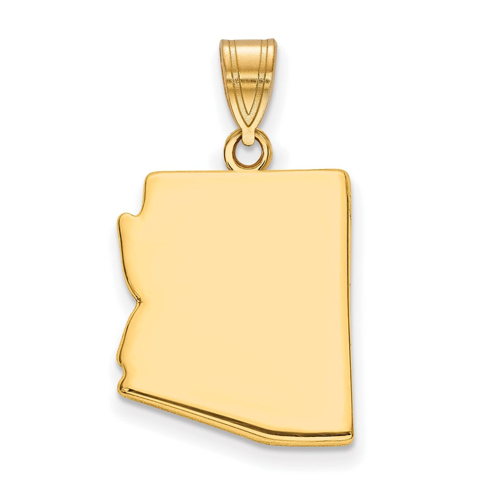 Gold Plated Sterling Silver/Gold Arizona State Pendant