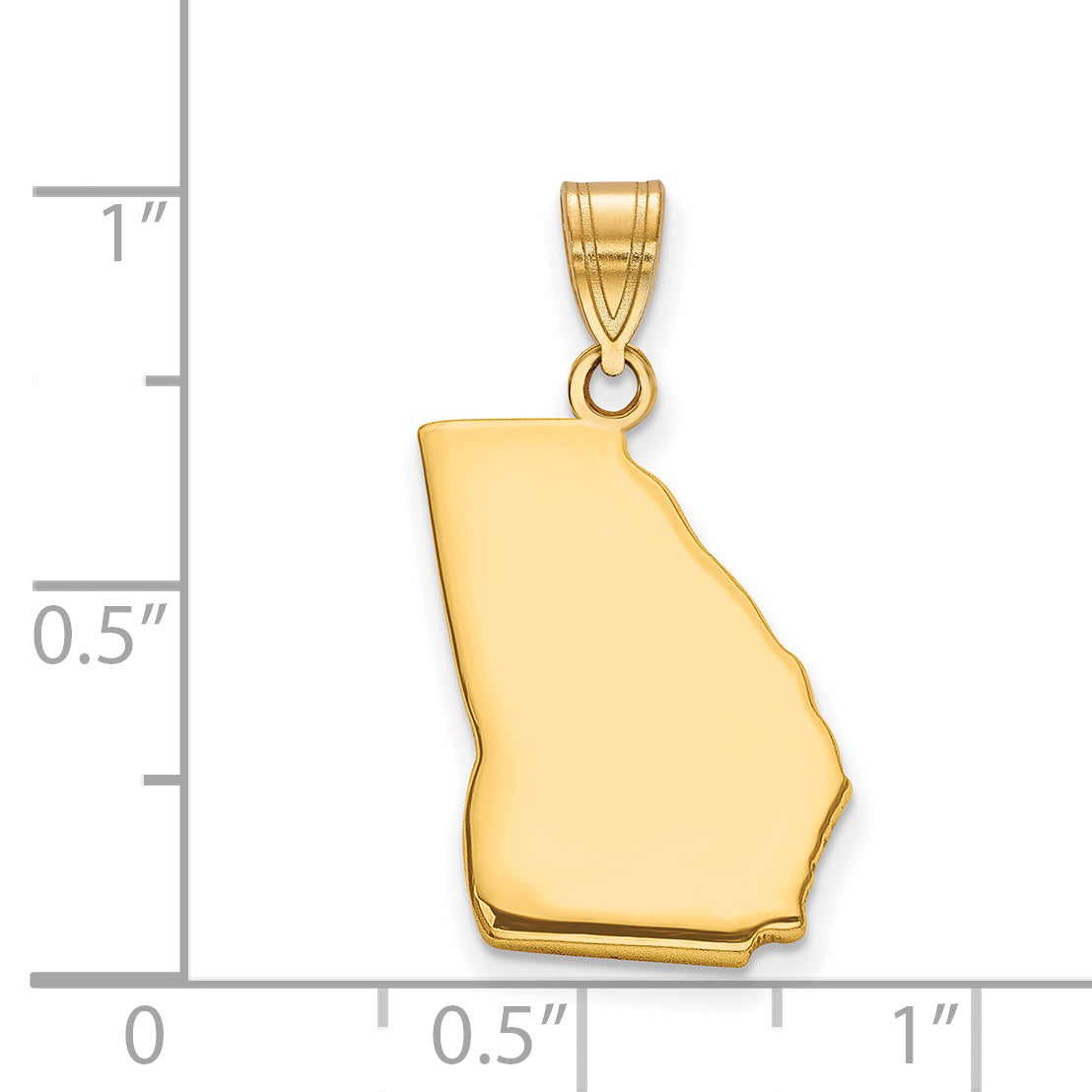Gold Plated Sterling Silver/Gold Georgia State Pendant