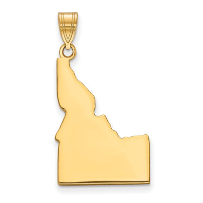 Gold Plated Sterling Silver/Gold Idaho State Pendant