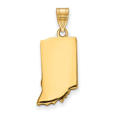 Gold Plated Sterling Silver/Gold Indiana State Pendant