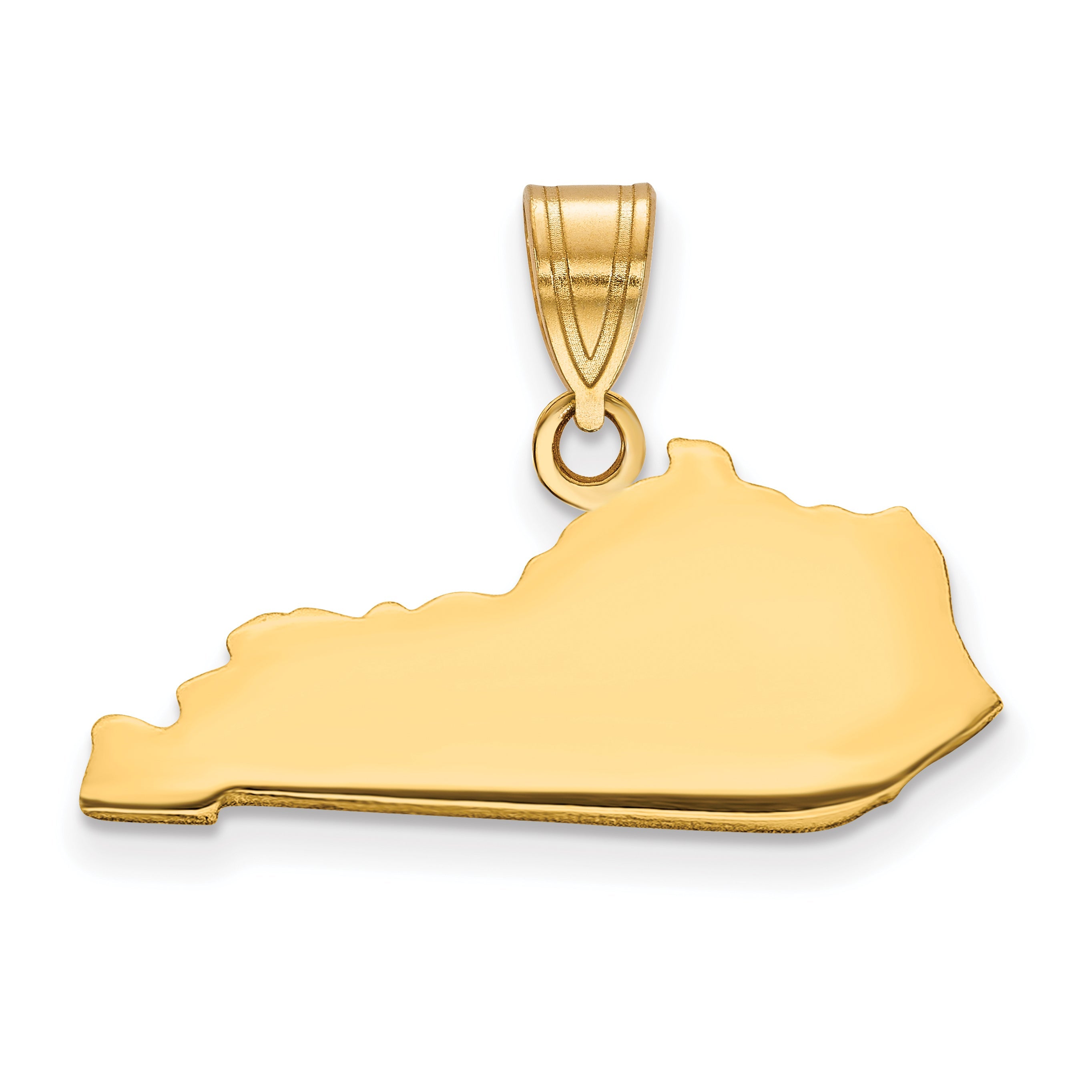 Gold Plated Sterling Silver/Gold Kentucky State Pendant