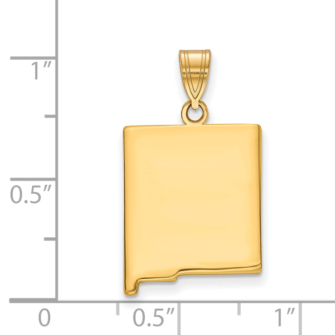 Gold Plated Sterling Silver/Gold New Mexico State Pendant