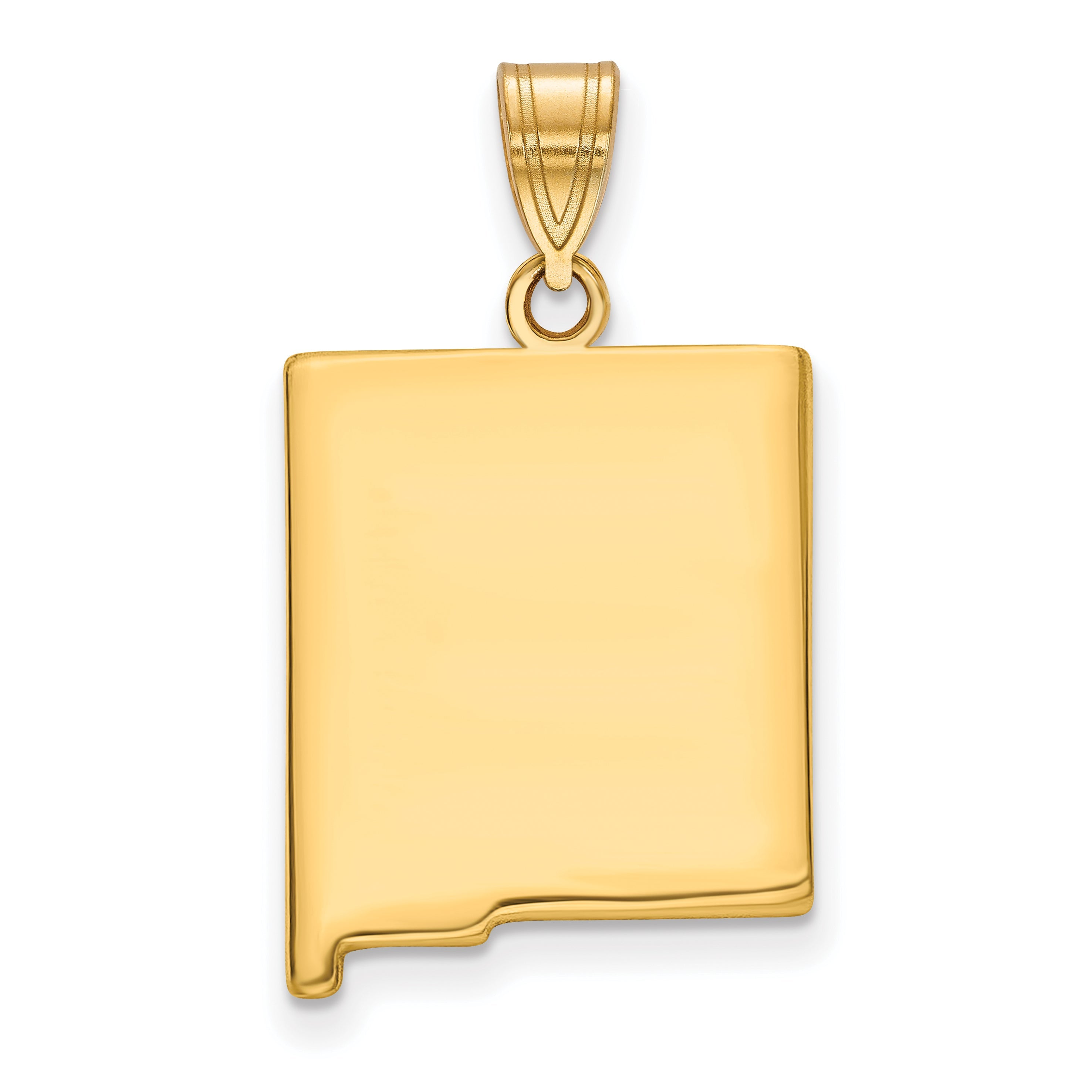 Gold Plated Sterling Silver/Gold New Mexico State Pendant