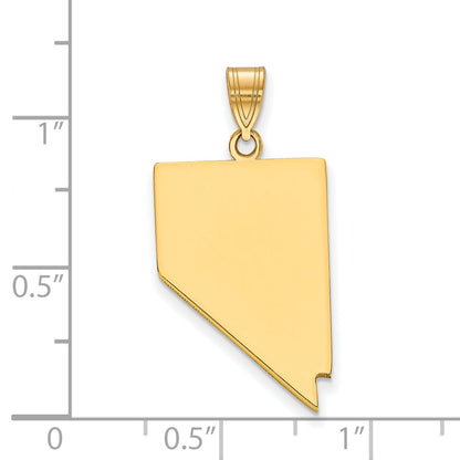 Gold Plated Sterling Silver/Gold Nevada State Pendant