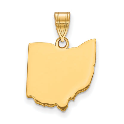 Gold Plated Sterling Silver/Gold Ohio State Pendant