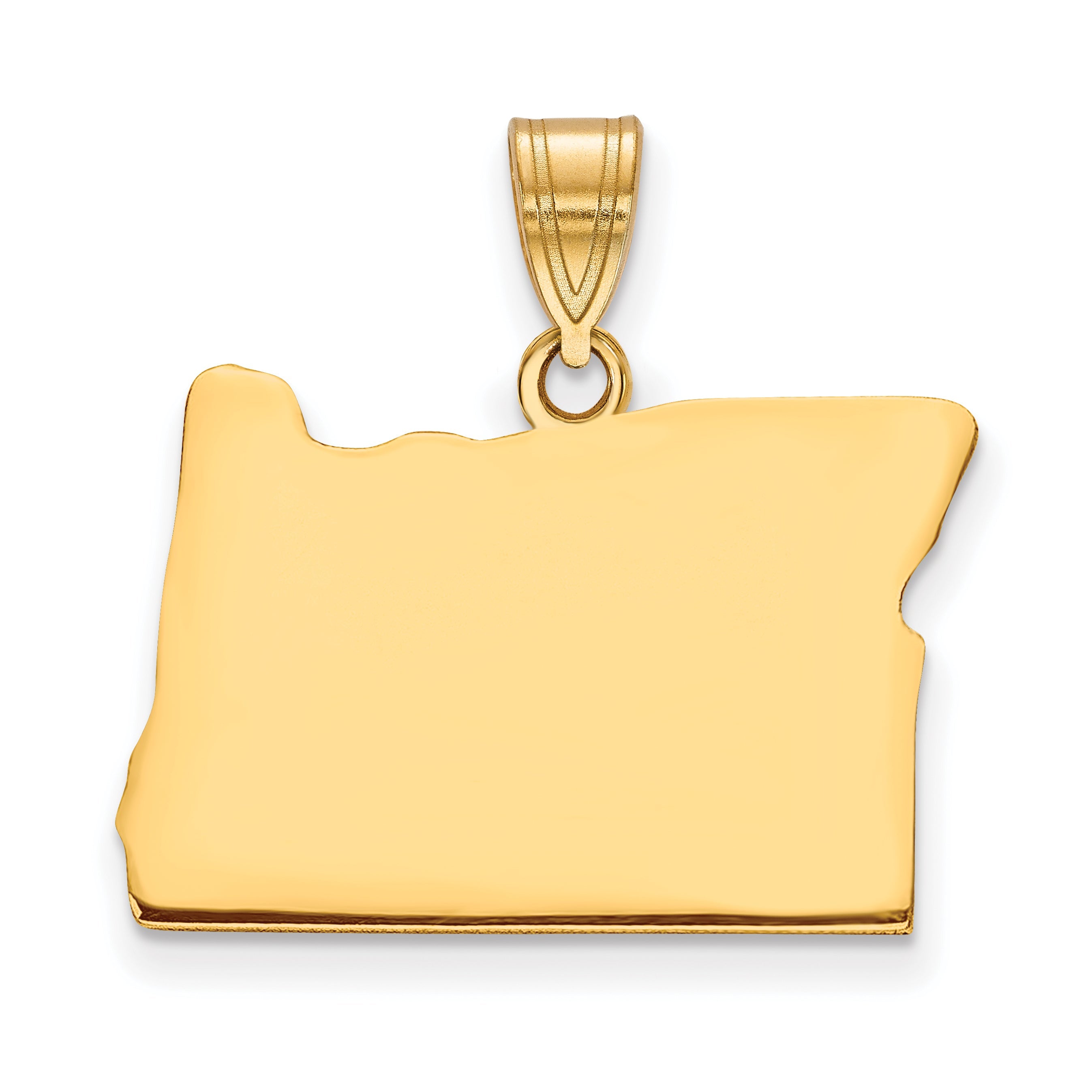 Gold Plated Sterling Silver/Gold Oregon State Pendant