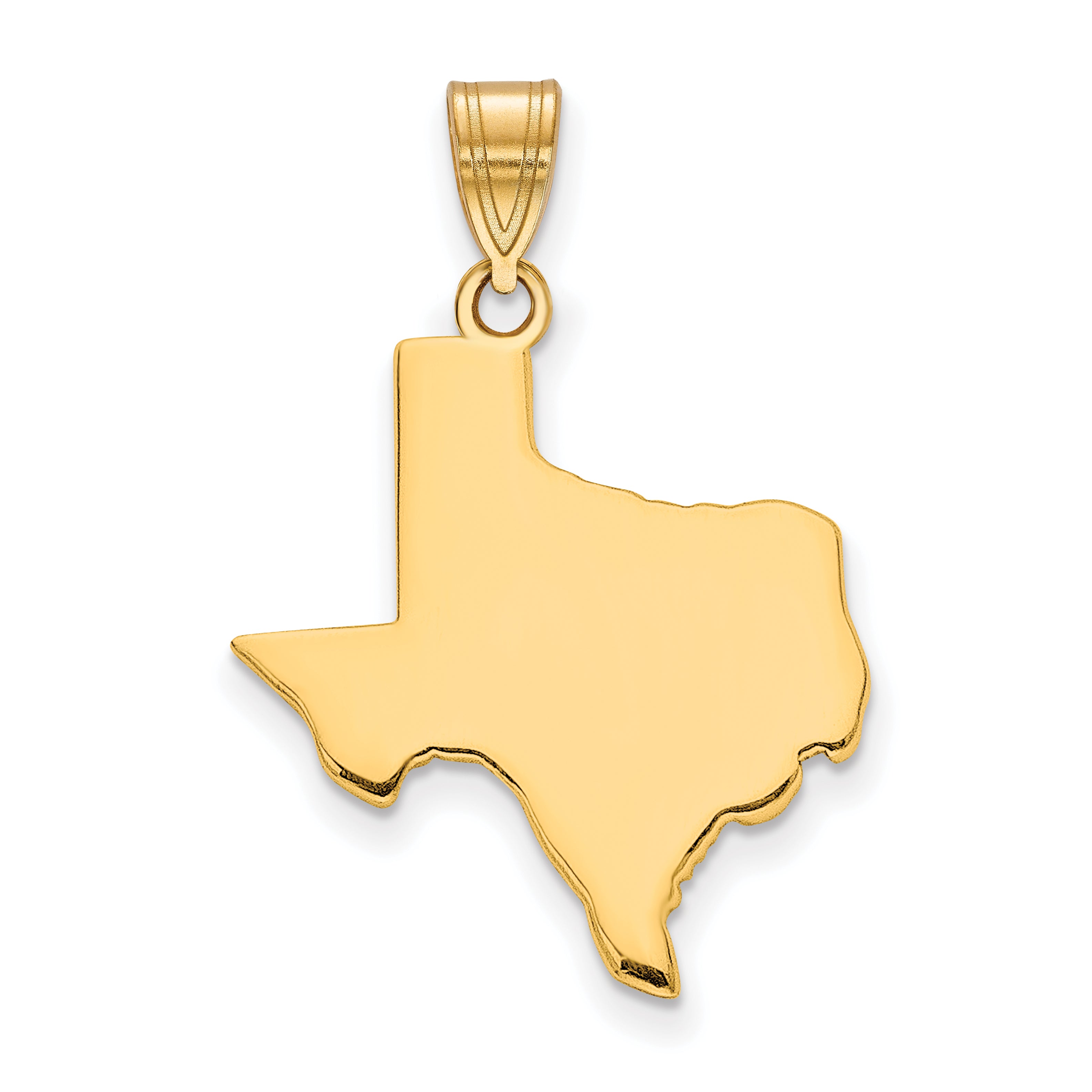 Gold Plated Sterling Silver/Gold Texas State Pendant
