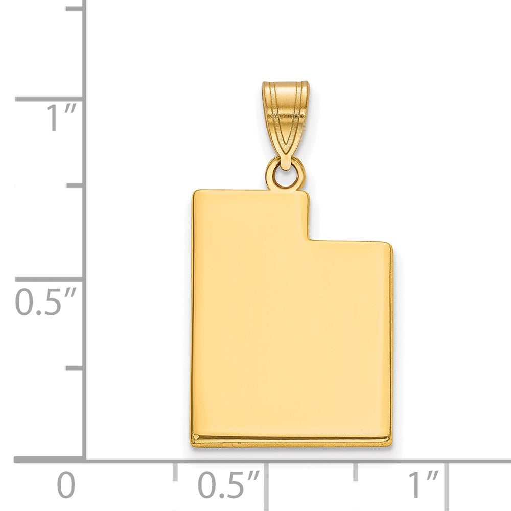 Gold Plated Sterling Silver/Gold Utah State Pendant