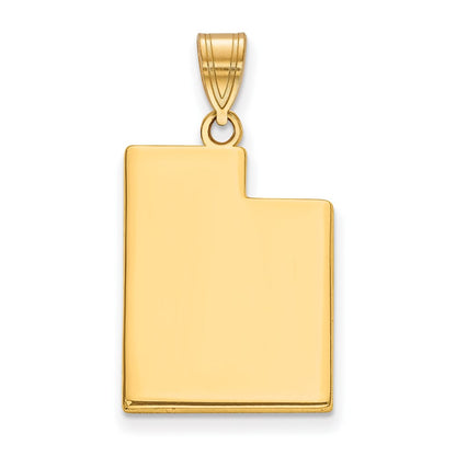 Gold Plated Sterling Silver/Gold Utah State Pendant