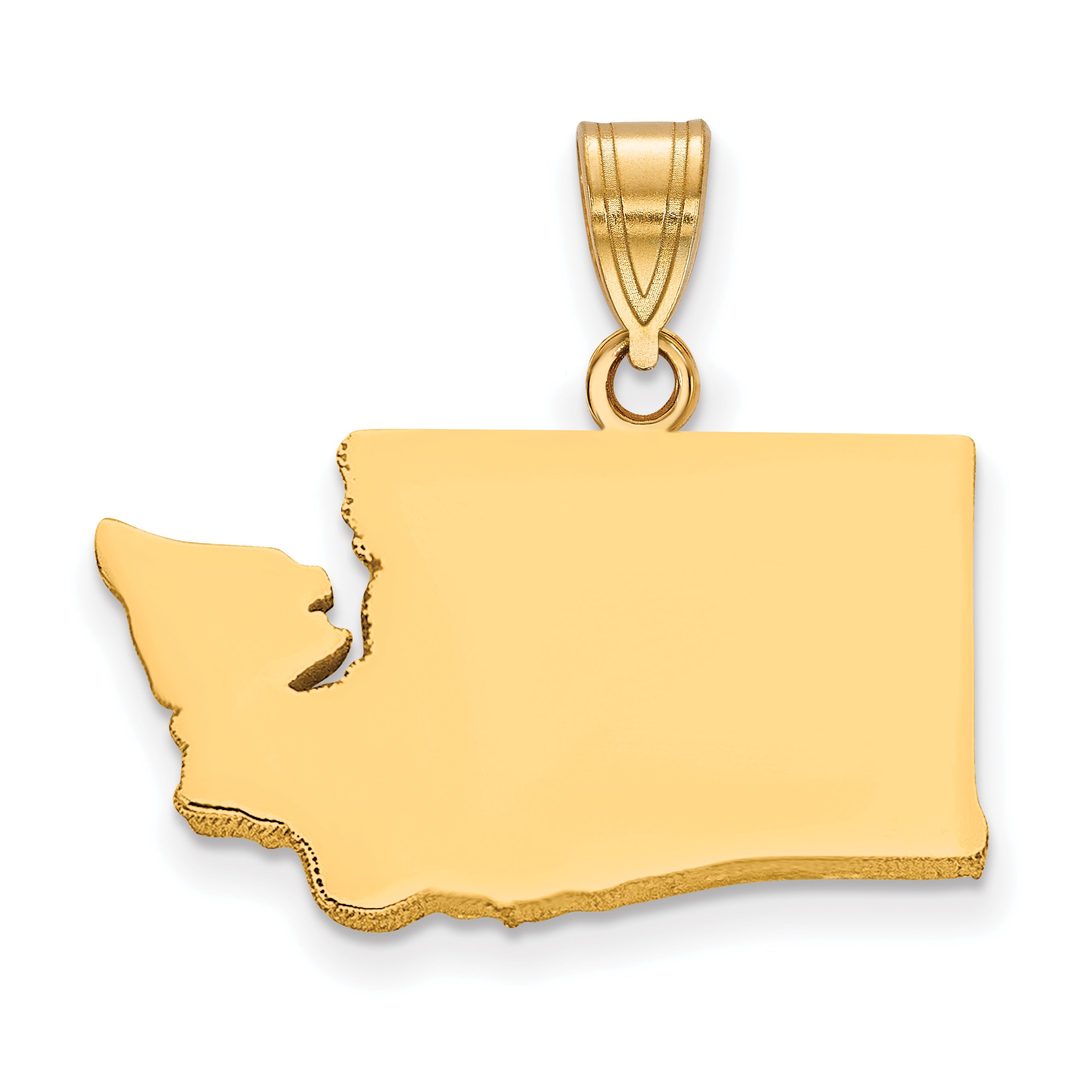 Gold Plated Sterling Silver/Gold Washington State Pendant