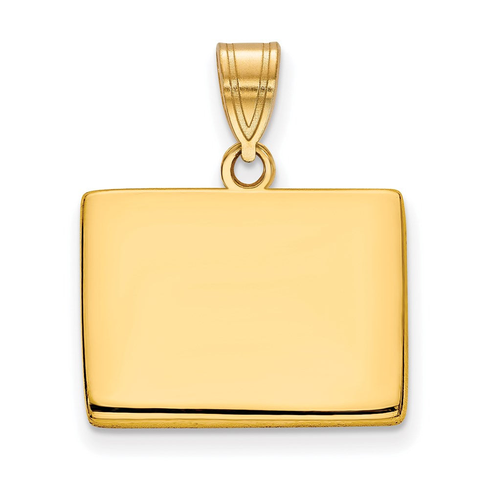 Gold Plated Sterling Silver/Gold Wyoming State Pendant