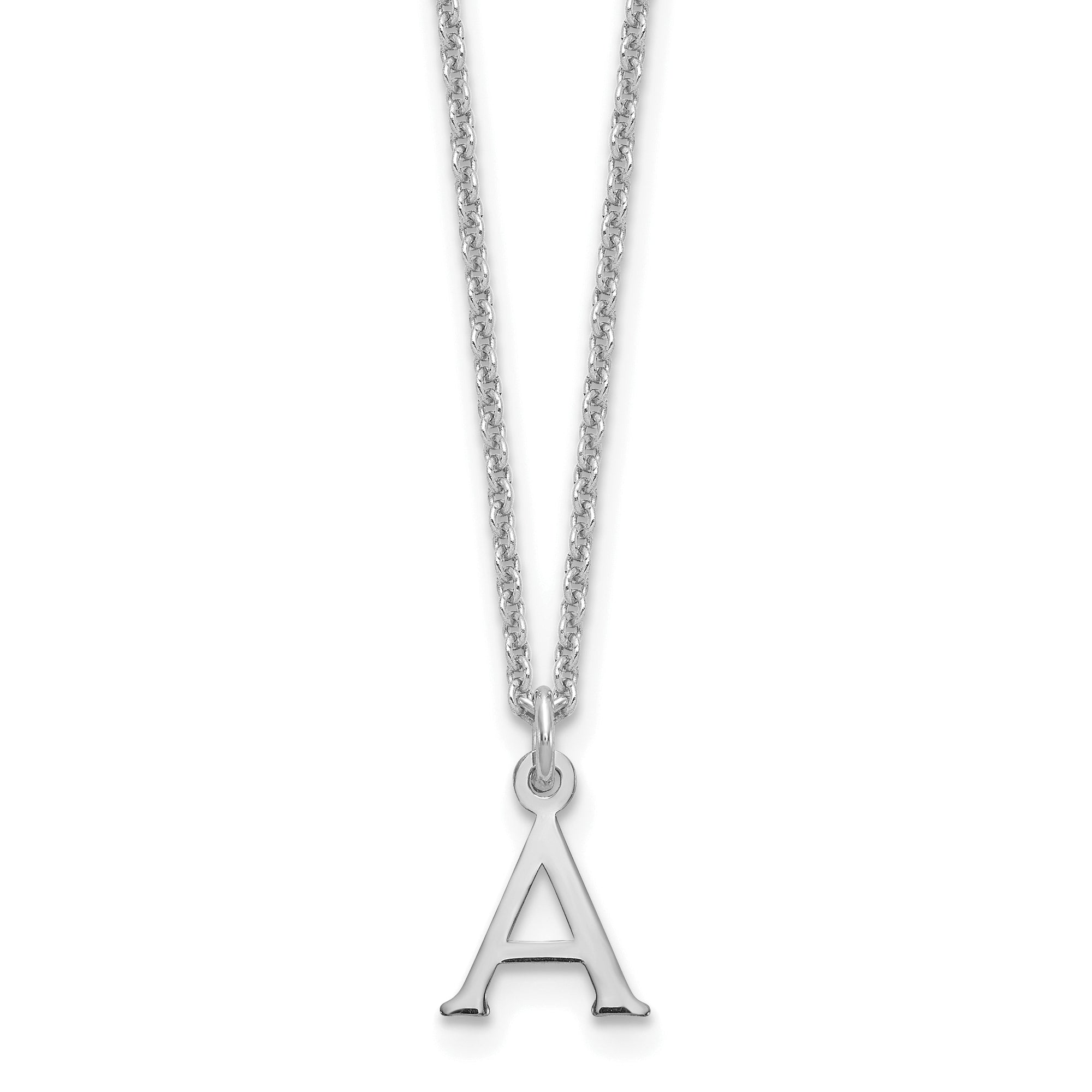 10K White Gold 10Kw Cutout Letter A Initial Necklace