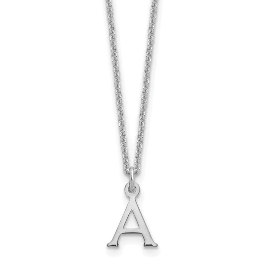 10K White Gold 10Kw Cutout Letter A Initial Necklace