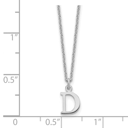 10K White Gold 10Kw Cutout Letter D Initial Necklace