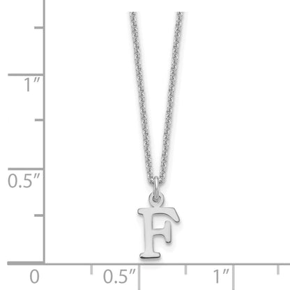 10K White Gold 10Kw Cutout Letter F Initial Necklace