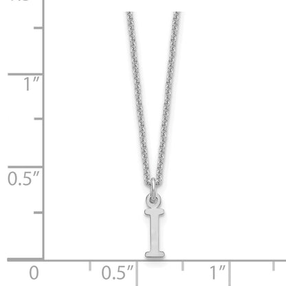 10K White Gold 10Kw Cutout Letter I Initial Necklace