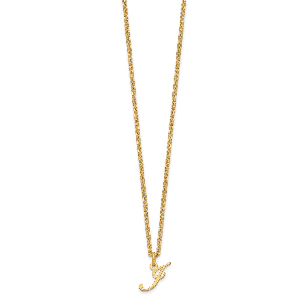 Gold Plated Sterling Silver Letter J Initial Necklace