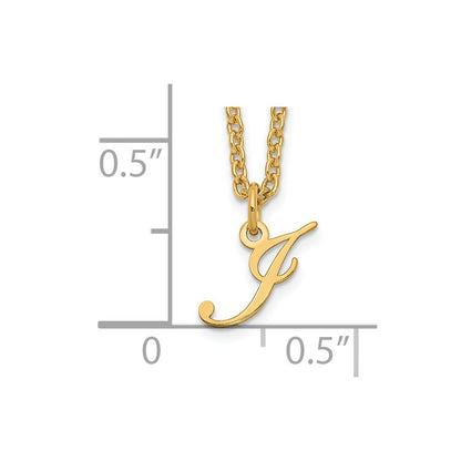 Gold Plated Sterling Silver Letter J Initial Necklace