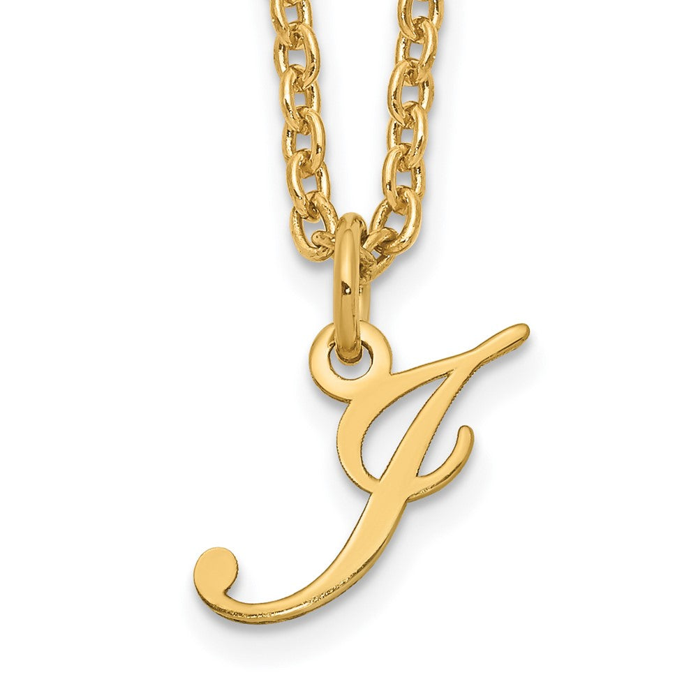 Gold Plated Sterling Silver Letter J Initial Necklace
