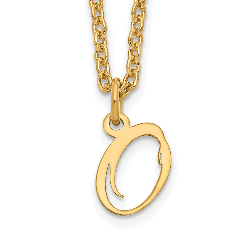 Gold Plated Sterling Silver Letter O Initial Necklace