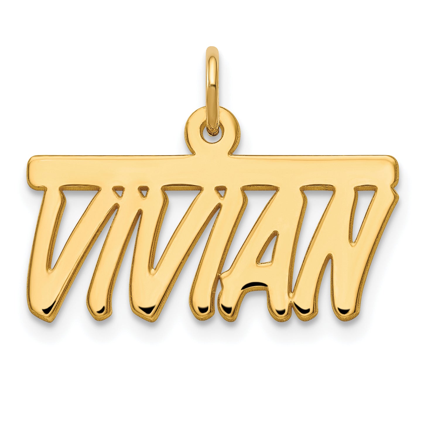 Gold Plated Sterling Silver/Gold Top Bar Name Plate