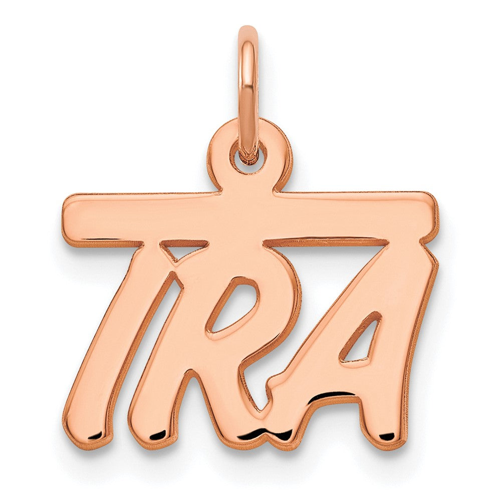 Rose Plated Sterling Silver/Rose Top Bar Name Plate