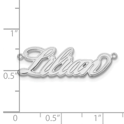 14K White Gold Etched Name Plate