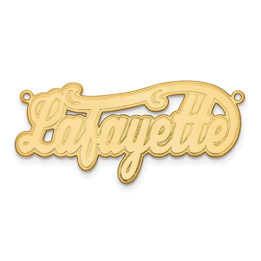 14K Rose Gold Etched Name Plates