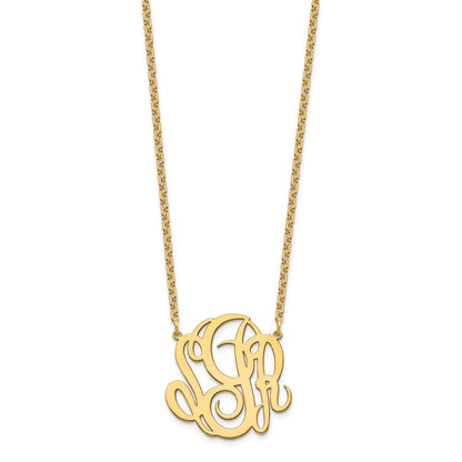 Gold Plated Sterling Silver/Gold Monogram Necklace