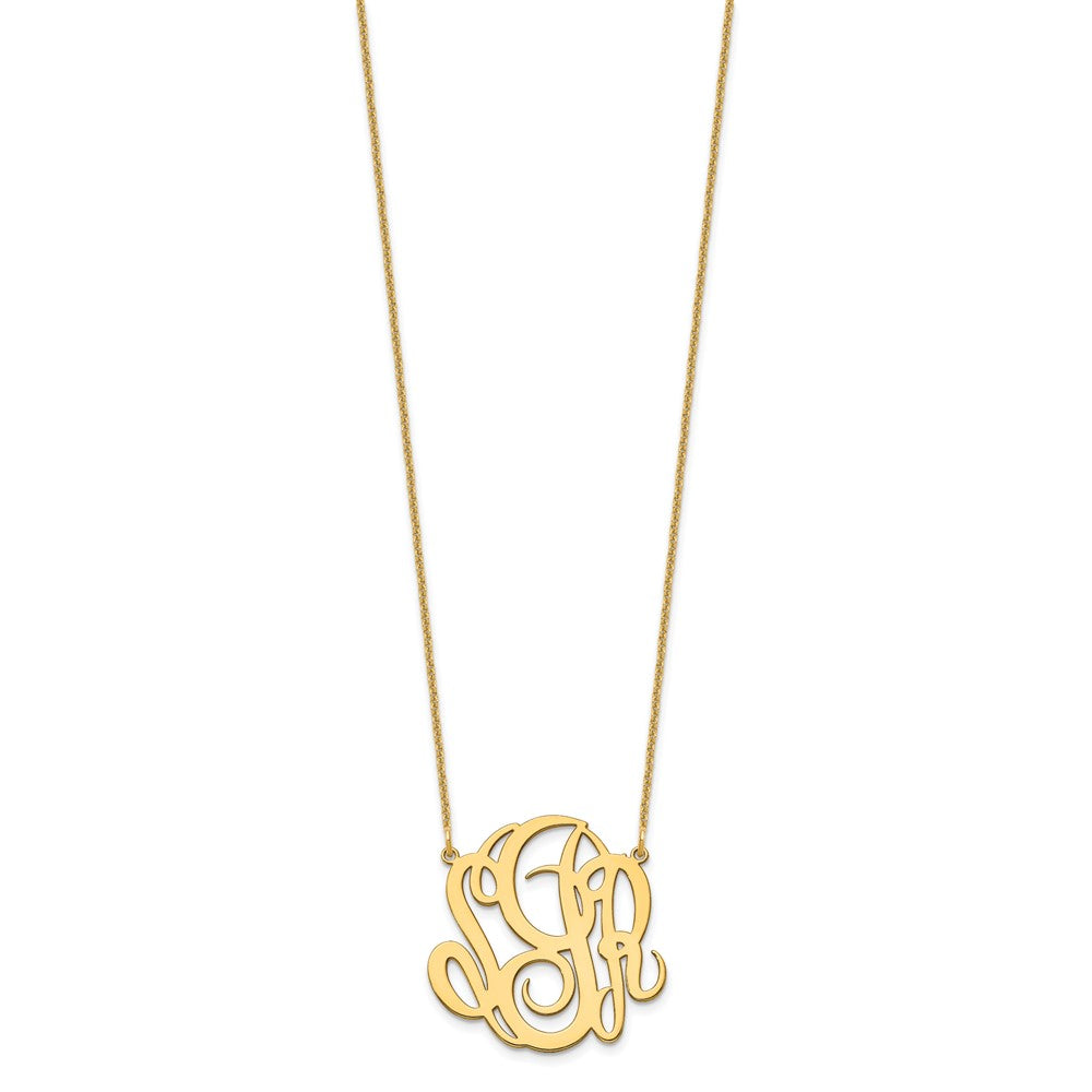 14K Yellow Gold Monogram Necklace
