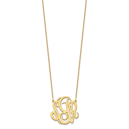 14K Yellow Gold Monogram Necklace