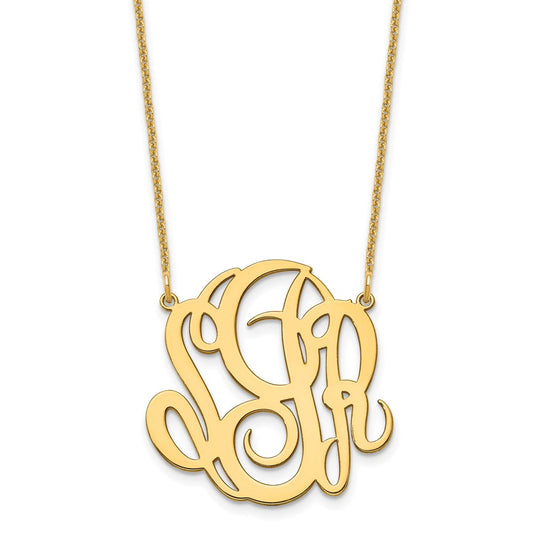 14K Yellow Gold Monogram Necklace