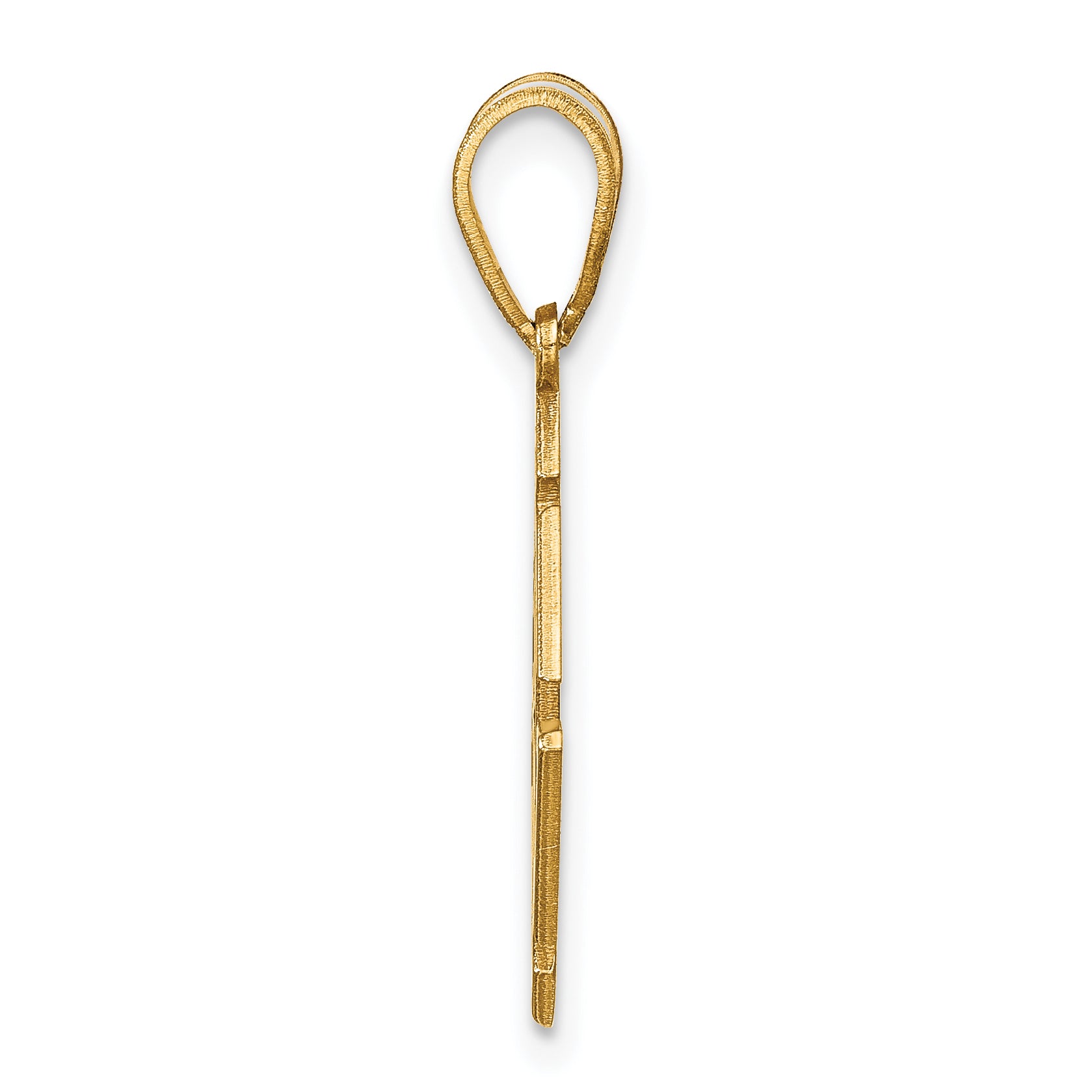 Gold Plated Sterling Silver/Gold Diamond Shape Monogram Pendant