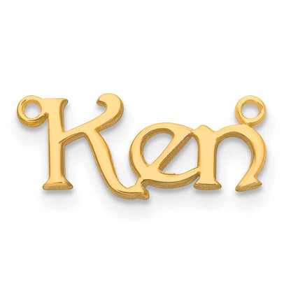 Gold Plated Sterling Silver/Gold Name Plate