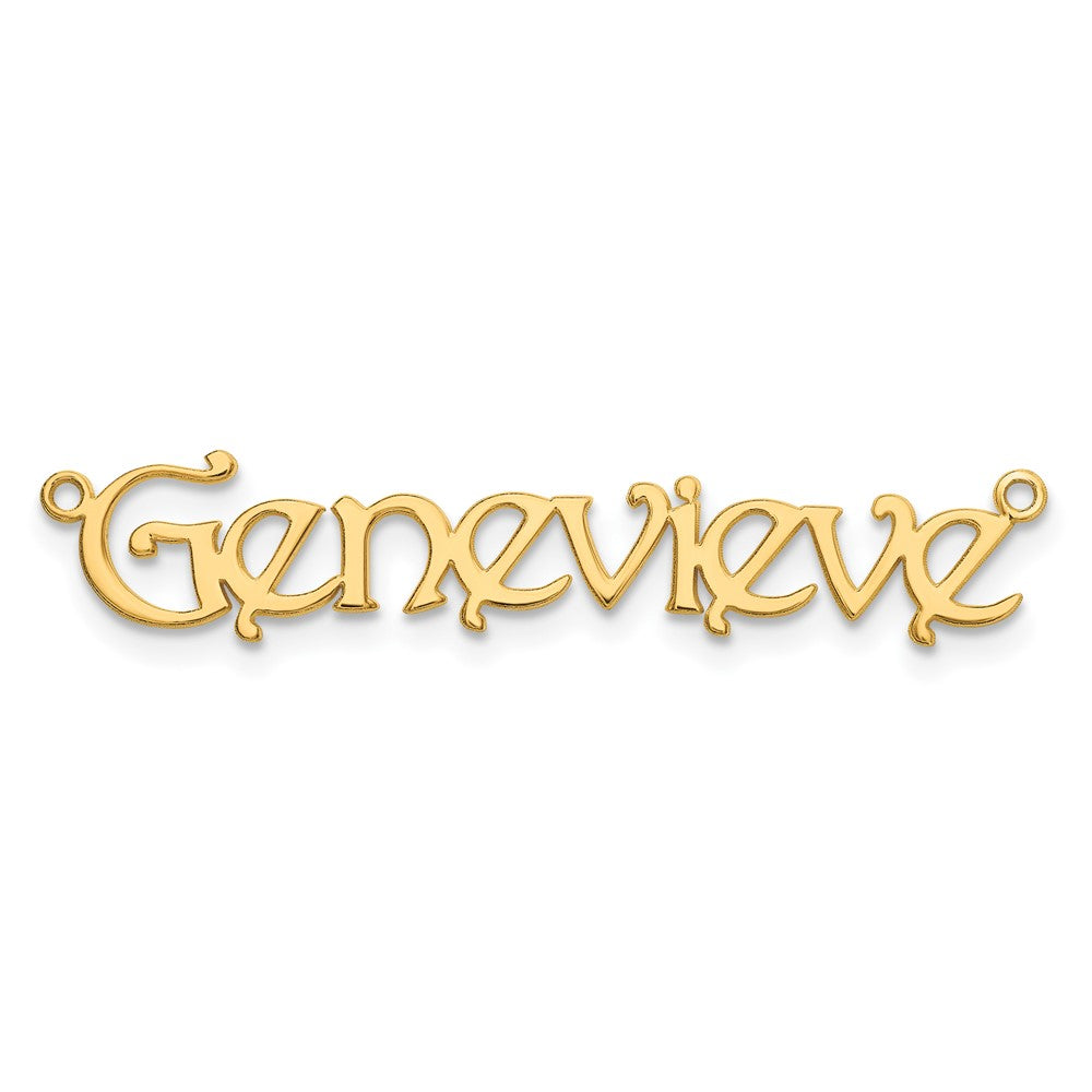 Gold Plated Sterling Silver/Gold Name Plate