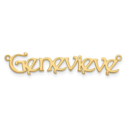 Gold Plated Sterling Silver/Gold Name Plate