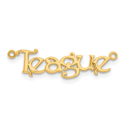 Gold Plated Sterling Silver/Gold Name Plate