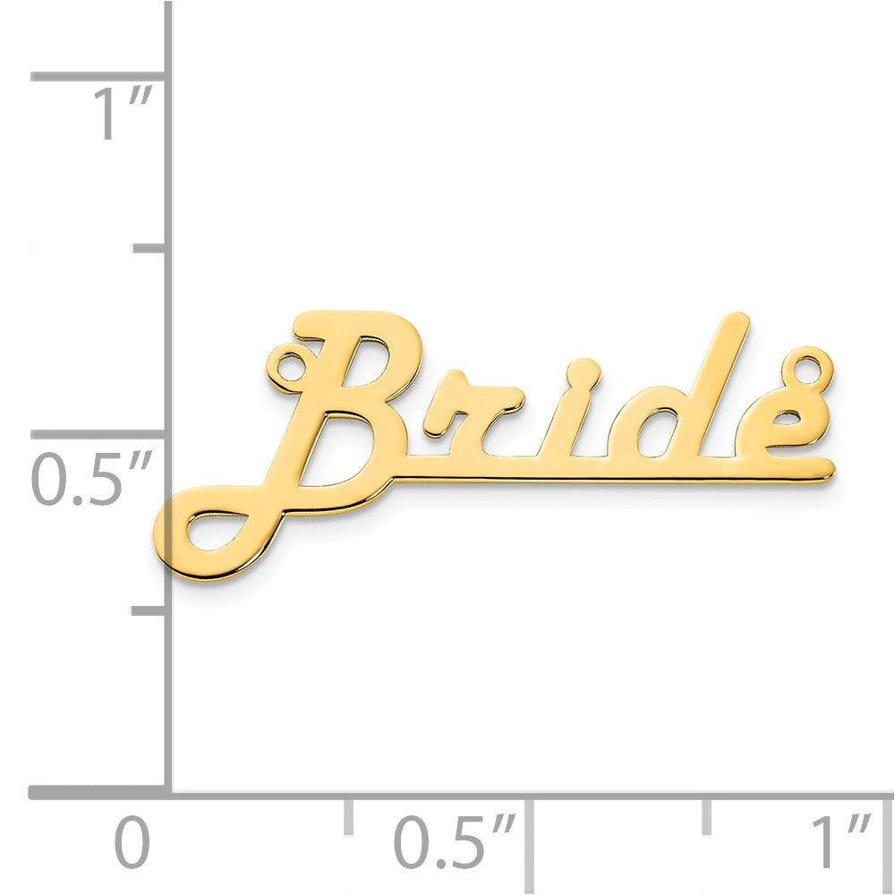 Gold Plated Sterling Silver/Gold Underlined Name Plate