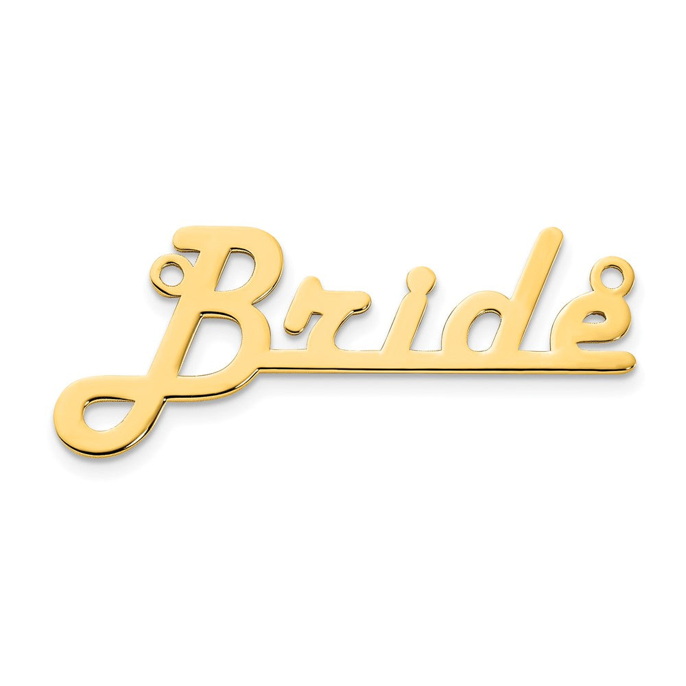 Gold Plated Sterling Silver/Gold Underlined Name Plate